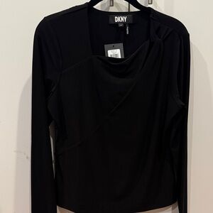 DKNY Black Long Sleeve Women's Top